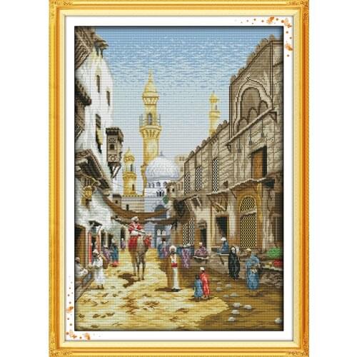 Everlasting Love Exotic Scenery Chinese Cross Stitch Kits Ecological Cotton Stamped 11CT DIY Gift New Year Decorations For Home