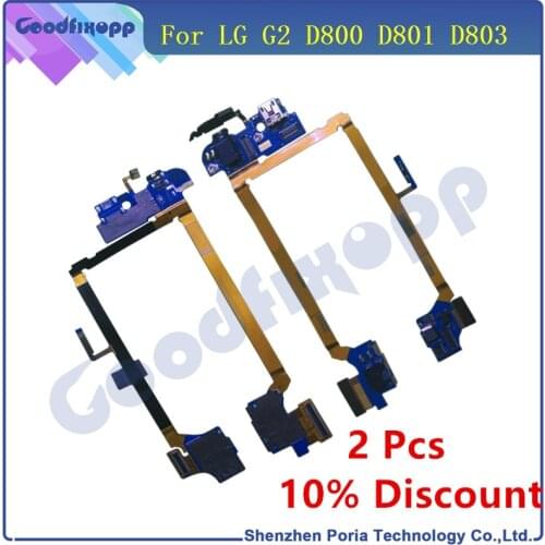1 Pcs For LG G2 D800 D801 D803 Dock Connector Micro USB Charging Port Flex Cable Module Board Replacement Parts
