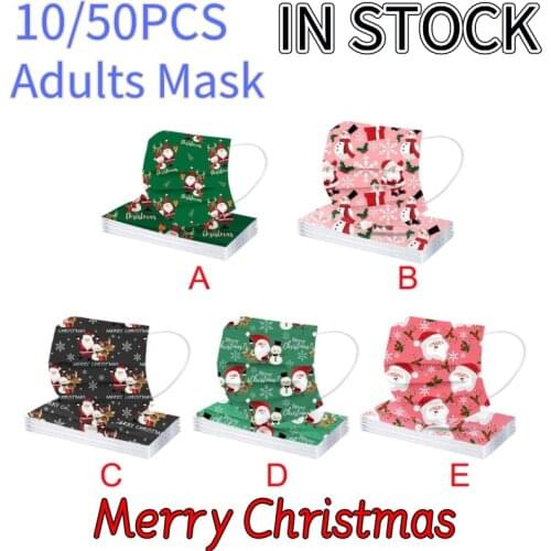 10/50pcs Halloween cosplayMascarillas Jetables Adult Disposable Print Maske 3ply Ear Loop Face Mask Fashion Mondmasker Маска