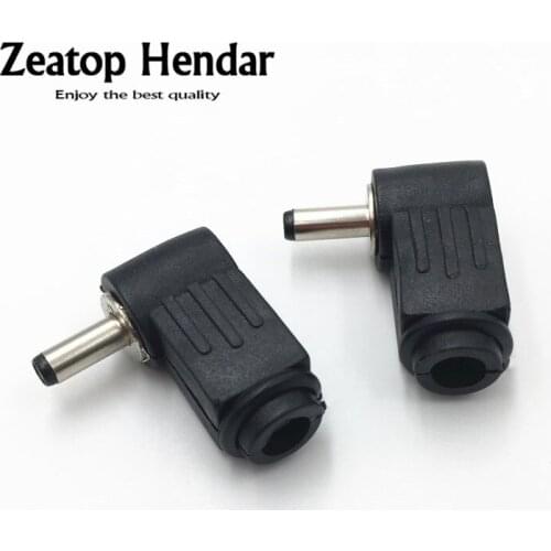 10Pcs 3.5mm x 1.3mm Male Plug Right Angle L Jack DC Power Tip Connector Adapter Plastic black Head