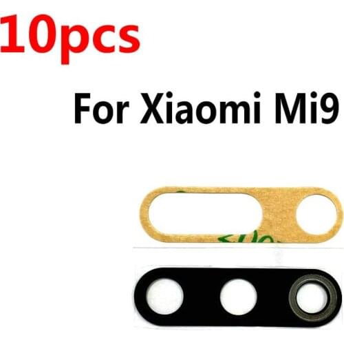 10pcs For Xiaomi Mi9 Mi 9 Rear back Camera Glass Lens Cover Repair Parts & Sticker
