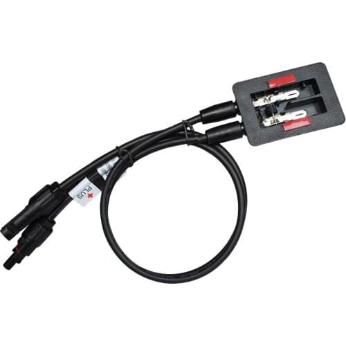 10pcs/lot TUV Approved 2 Rails PV Junction Box with Solar Connectors Connected with 2.5MM2 Cable Extension