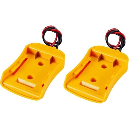 2Pcs Battery Adapter for Dewalt 20V Battery 18V Dock Power Connector 12 Gauge Robotics Wires Connector Conversion