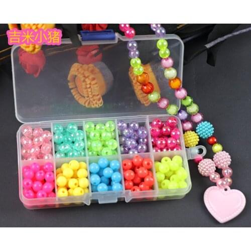200pcs Beads Toys For Children DIY Hand-made Necklaces Bracelets Girl Kids Toddler Beaded Puzzles Educational Toy Free Shipping