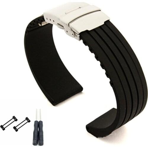 24mm For Suunto Core Series Rubber / Silica gel Generic Watch Strap / Band And 1 set Adapters And screwdiver