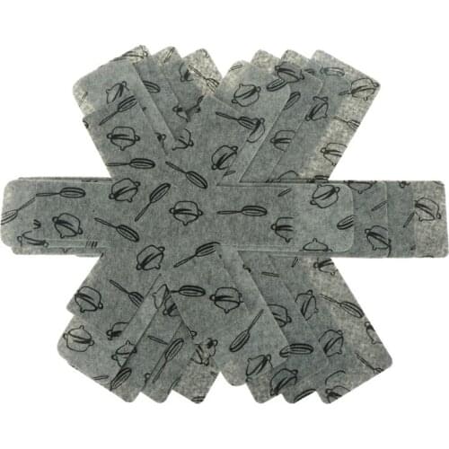 3pcs/2pcs Pot & Pan Protectors Gray Print Premium Divider Pads to Prevent
