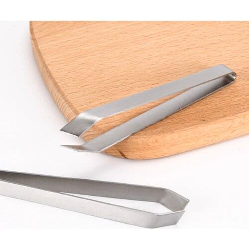 3PCS Fish Bone Tweezers Stainless Steel Flat and Slant Tweezers Pliers Remover Tool can CSV rv