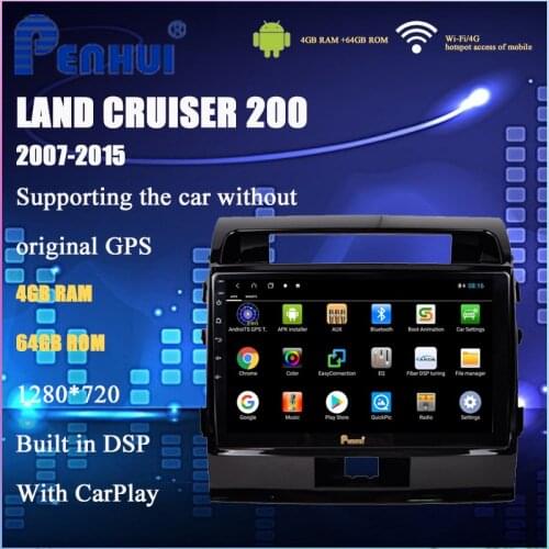 Car DVD for Toyota Land Cruiser 200 (2007-2015) Car Radio Multimedia Video Player Navigation GPS Android 10.0 double din 5.0