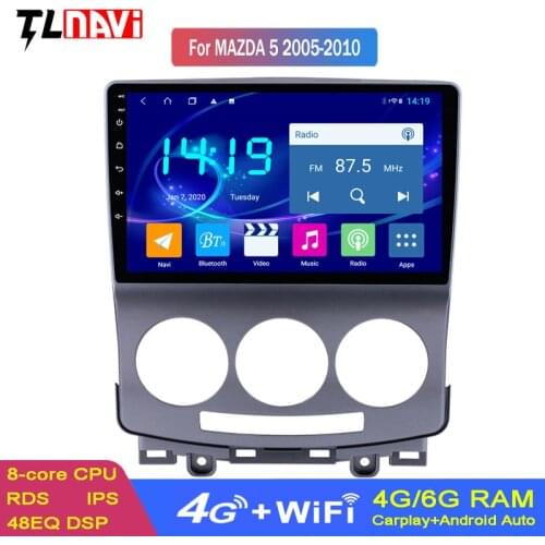 9 INCH IPS 4G+64G Android 9.0 Car Radio DVD Player for Mazda 5 2005-2010 GPS Glonass Navigation Audio Video