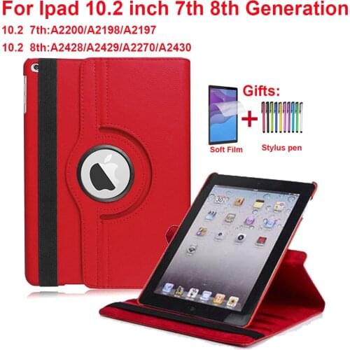 For iPad 10.2 Case 7th 8th Generation Funda 360 Degree Rotating Leather Smart Coque For iPad 10.2" A2270/A2428/A2428/A2429
