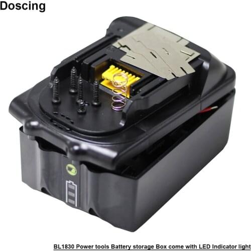 Doscing Power Tools Battery Case + PCB board for Makita 18V BL1830 BL1840 BL1860 LXT400 BL1850 BMS with LED Indicator Wholesale