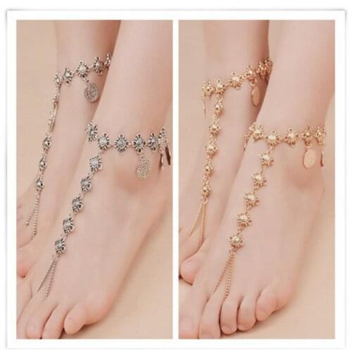 Sex Accessories Retro ethnic coin tassel anklet Porn BDSM Bondage Beach Wedding Party Game Women Sexy Lingerie Accessories S1067