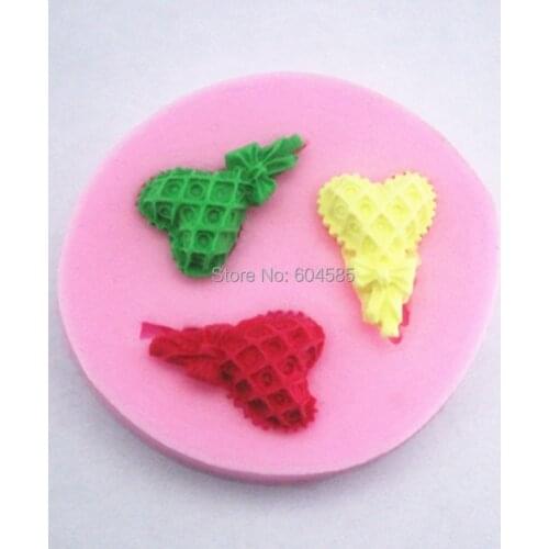Heart lollipop fondant cake molds soap chocolate mould for the kitchen baking FM249