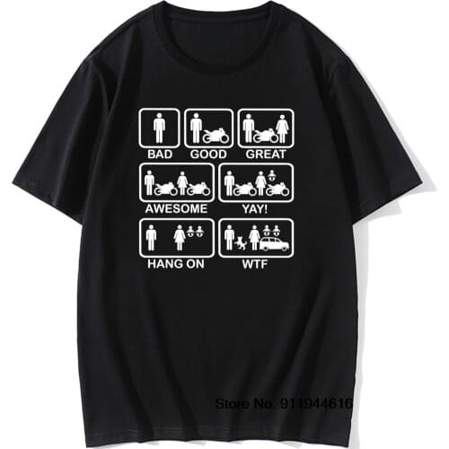 Motorcycle Evolution T Shirt Hang On Motorbike Men Tshirt Biker Summer Funny Tshirts Short Sleeve 100% Cotton O-Neck Tops Tees