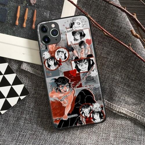 Inosuke Hashibira Kimetsu No Yaiba Soft Silicone Glass Phone Case for IPhone SE 6s 7 8 Plus X Xr Xs 11 12 Mini Pro Max Samsung