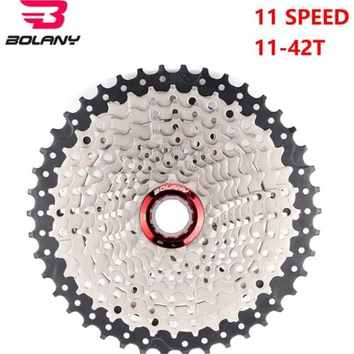BOLANY MTB 11 Speed Cassette Bicycle Freewheel Sprocket Mountain Bike Parts 11-42T Bicycle Flywheel Compatible Bike Parts