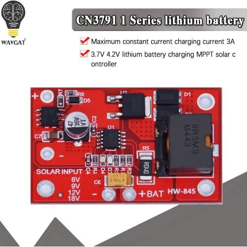 1S MPPT Solar Panel Controller CN3791 6V / 9V / 12V 3A Solar Power Manager Module 18650 Lithium Battery Charging 3.7V