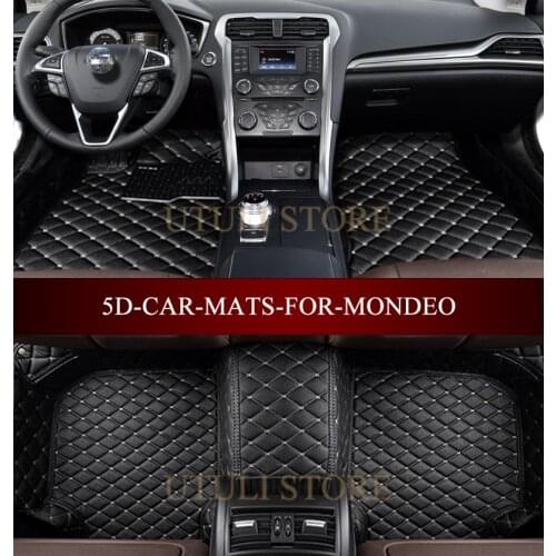Leather Car floor mats for Ford Mondeo 4Door/5Door Hatchback/Sedan 5D waterproof custom fit car liners foot mats