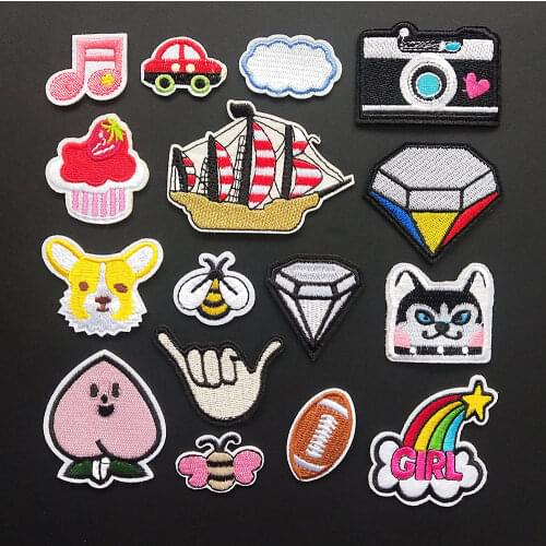 Beautiful Embroidery Patches Iron On Patch Kids Love Embroidered Patchs Badge Appliques For Clothing Stickers School Bags