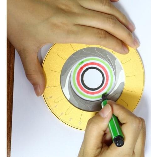 Round Circle Drawing Ruler Drafting Tools Adjustable Measurement Circle Tool Creative Drafting Geometry Drawing Supplies