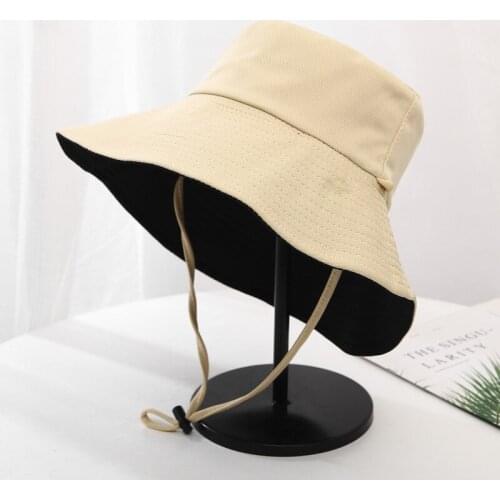 Minimalist Fisherman Hat Womens Bucket Hat Double-sided Sun Protection Hat Outdoor Hiking Hat Foldable Unisex Panama Bob Cap