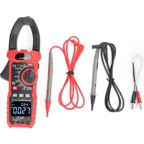 HT208D 6000 Count AC/DC Digital Clamp Meter Multifunctional Digital Multimeter for Home Outdoor