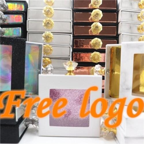 NEW Eyelash Packaging Box Wholesale Lashes Boxes Empty Eyelash Package Boxes Case 8-25mm Lashes Pull the crystal handle
