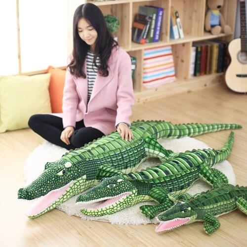 New Arrive 100-165cm Stuffed Animal Real Life Alligator Plush Toy Simulation Crocodile Dolls Ceative Pillow For Children Gifts