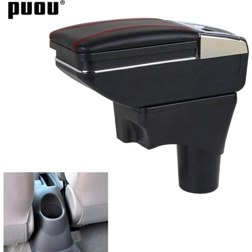 Armrest box for March Micra K13 MK4 IV central Store content Storage box Double with Ashtray Cup holder accessories version