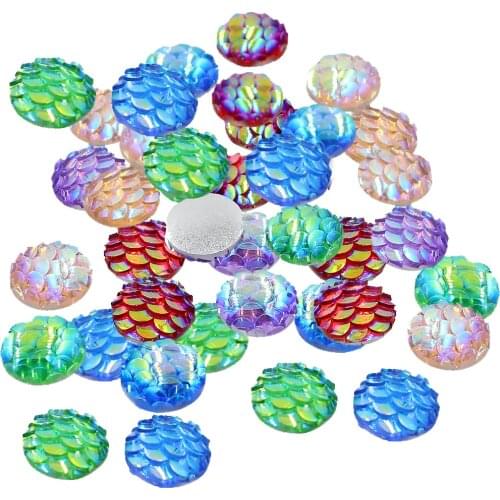 Prettyia 50 Pieces /Snake Skin Resin Cabochons Jewelry Making Accessory
