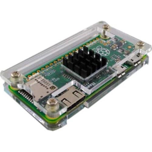 Raspberry Pi Zero W wireless Acrylic Case with Heat Sink Clear Black Enclosure Blue Box for RPI Zero W wireless