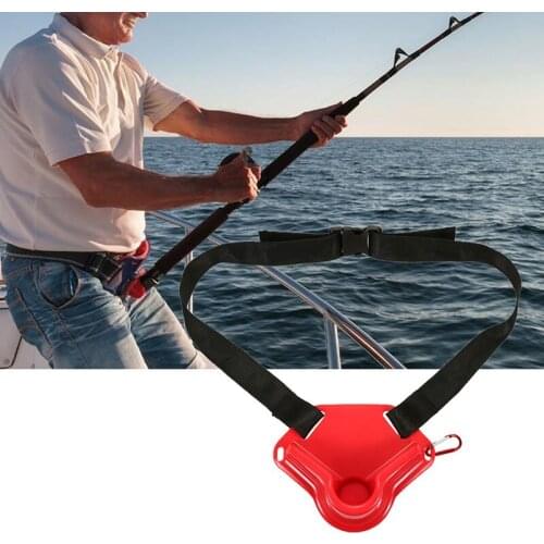 Adjustable Fishing Rod Belly Support Holder For Boat Sea Fishing Swivels Shank Clip Connector Bracket With Waist Belt Supplies