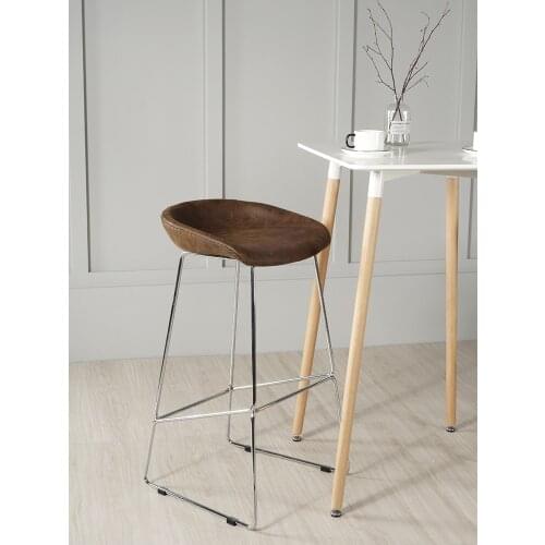 Modern Wrought Iron Art Bar Stool Chair Rest High Stool Bar Stool Nordic High Chair Nordic Clothing Store Bar Chair