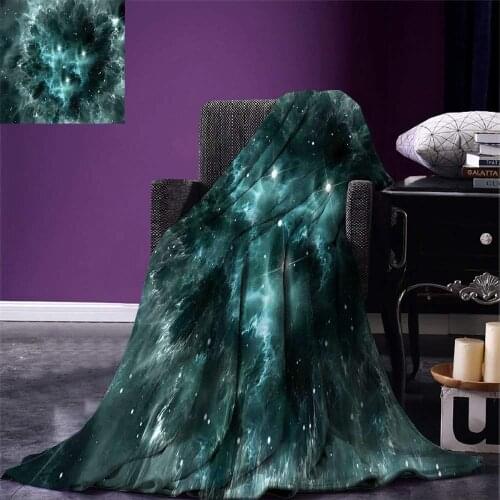 Outer Space Throw Space Nebula in the Space with Crystal Star Cluster Galaxy Solar System Cosmos Print Warm Microfiber Blanket