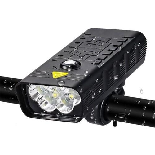 Bike Light USB Rechargeable 3000 Lumens Bike Headlight 5T6 LED Super Bright Flashlight Front Lights and Back Rear Light