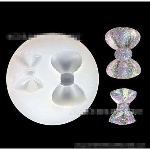 GLADZGT Bow tie Liquid silicone mold DIY resin jewelry pendant necklace pendant lanugo mold resin molds for jewelry