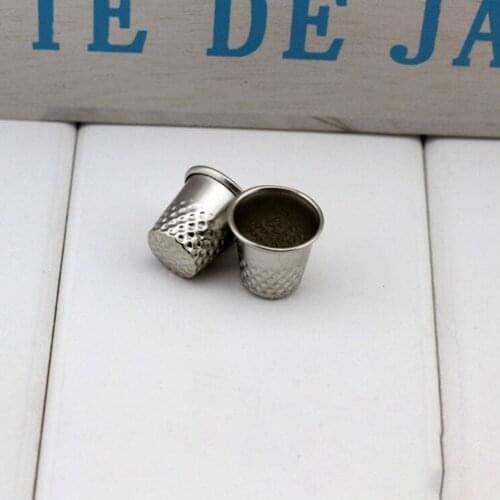 10 PCS Dressmakers Metal Vintage Sewing Thimbles Needles Cap Shape Finger Protector DIY Sewing Tailor Needlework Tools