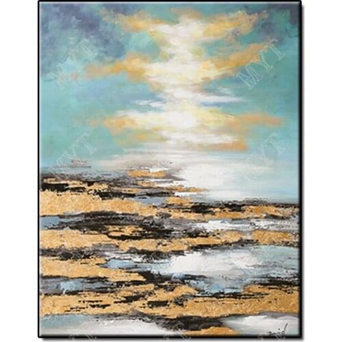 100% Hand Painted Knife stone Oil Painting On Canvas Large Palette blue sky For Living Room Modern Abstract Wall Art Pictures