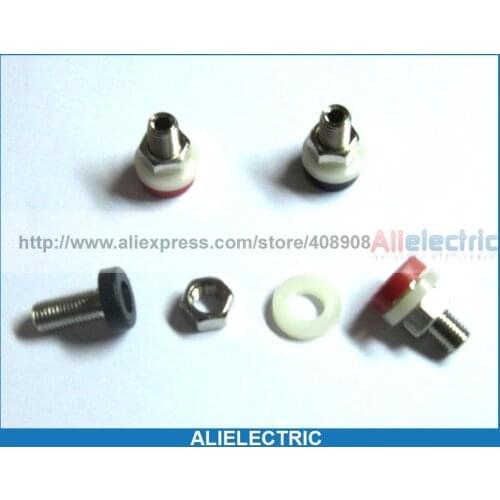 100 x 2mm Banana Jack Binding Post 2 Colors Red Black