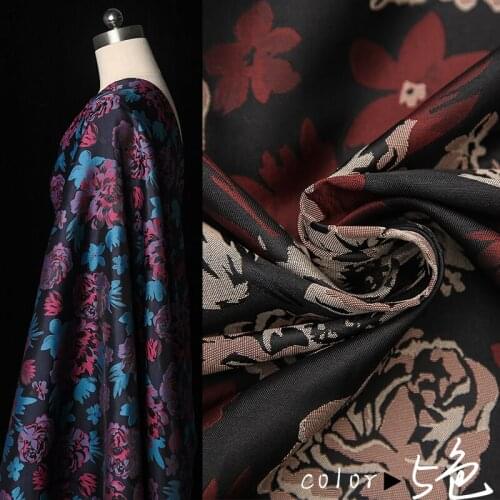 145cm gold silk jacquard brocade fabric fashion dress windbreaker shorts jacket brocade fabric jacquard fabric wholesale cloth