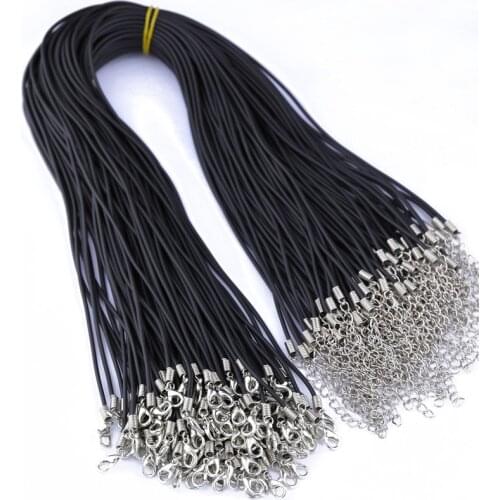 20pcs/lot Adjustable Braided Leather Rope 45cm+5cm Chains Necklaces & Pendant Charms Findings DIY Jewelry Making Accessories
