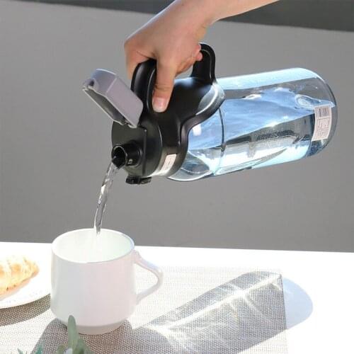 2000ml Large Capacity Plastic Water Cup Portable Sport Water Bottle Transparent Couple Cup with Handgirp Free Shipping Items