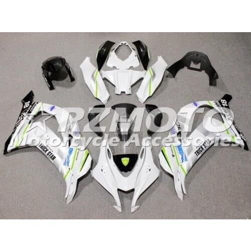 4 Gifts New ABS Injection mold Full Fairings Kit fit for Kawasaki Ninja ZX-10R zx10r 2016 2017 16 17 Bodywork Cool white silver