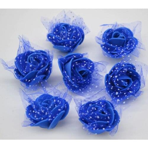50Pcs/lot 3.5cm Foam Flowers Handmade Artificial PE Foam Rose Flower Head Wedding Home Decoration DIY Scrapbooking Crafts