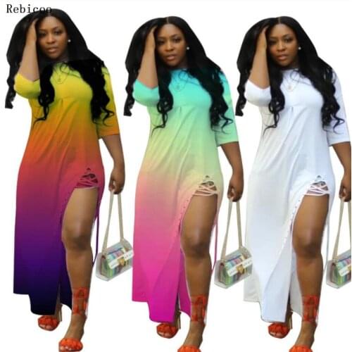 African Dresses for Women Dashiki Africa Dress African Clothes Bazin Clothing Fashion Style Elegant Office Ladies Ruffles Dress