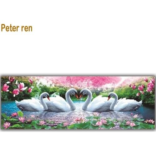Diy Diamond painting Swan Lotus Diamond embroidery Tulip Swan Full Square Diamond mosaic icon 3d mosaico Handicrafts landscape