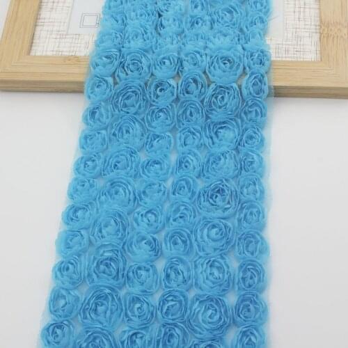 Free DHL 52y 10-12cm Chiffon Rosettes Flower Trim for Headband Bows,Chiffon Hair Bows,Clothes,Dress Flower Accessories