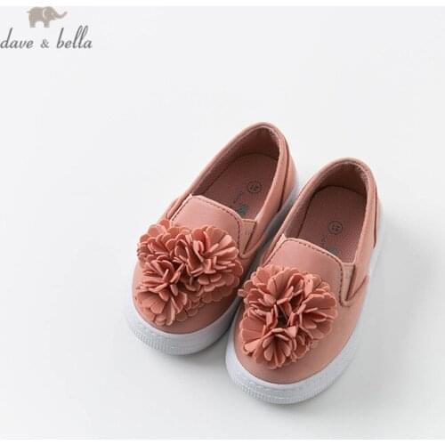 DB12912 Dave Bella spring baby girl solid shoes new born girl casual shoes floral shoes brand shoes