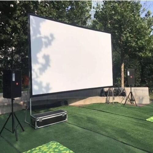 Teluxsee largerscreen front rear stand projector screen 4:3 150 inch fast fold screen with bag