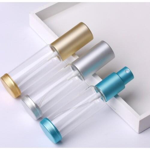 50 pcs/lot 30ml Spray Perfume Bottle Aluminum nozzle Perfume Empty Containers Makeup Packaging Color frosting bottle